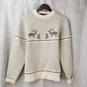 Vintage Cream Sweater for Men